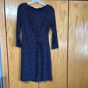 Navy Polka Dot Dress